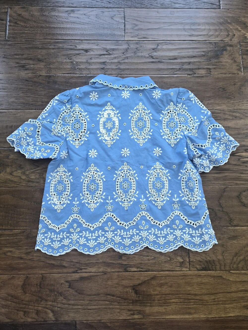 *NWT* [Sezane] Elvira Blouse in Cream Chambray, Size 40/8 - Picture 4 of 12